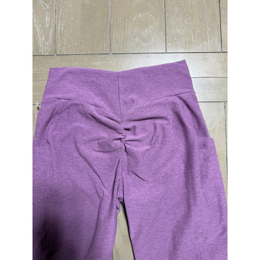 Bombshell Sportswear Leggings Womens Small Purple Heathered Scrunch Butt Pockets - Picture 9 of 13